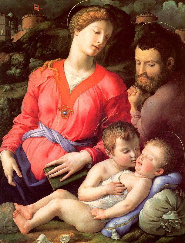 Agnolo Bronzino The Panciatichi Holy Family Norge oil painting art